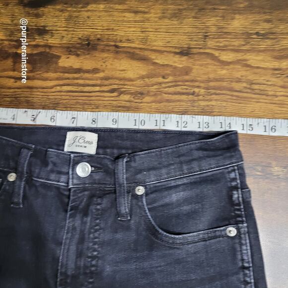 J Crew Jeans 28 Vintage Straight Mid Rise Tummy Control Black Wash Denim - Picture 8 of 14